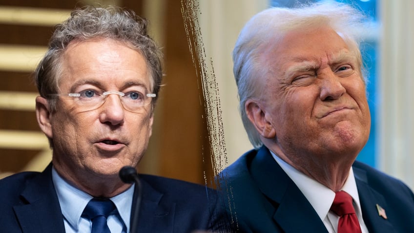 Left: Sen. Rand Paul; Right: President Donald Trump