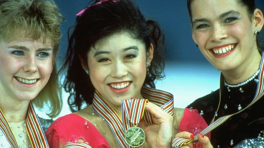 Tonya Harding, Kristi Yamaguchi and Nancy Kerrigan