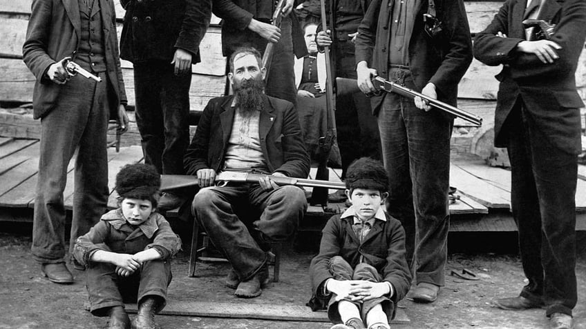 The Hatfield-McCoy feud involved two families of the West Virginia-Kentucky area along the Tug Fork of the Big Sandy River. (Photo by: Pictures From History/Universal Images Group via Getty Images)