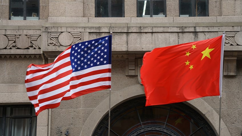 US and China flags