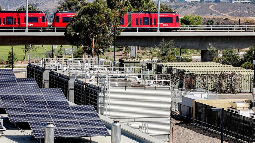 California's aggressive pursuit of green energy goals spiked the cost of electricity. FILE: Solar power energy microgrid in California.