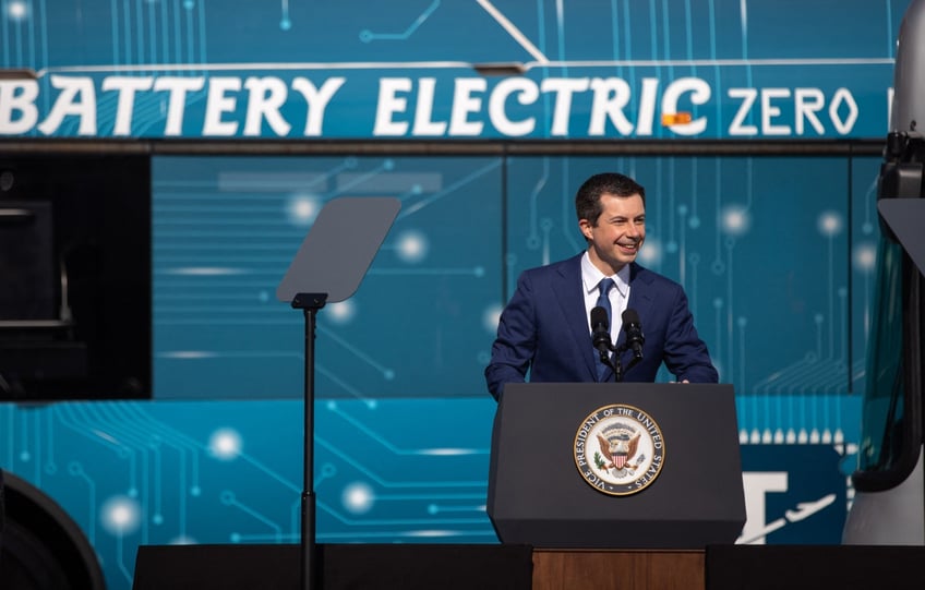 the proterra scandal deepens kamala harris pete buttigieg team up to promote electric bus company mired in jennifer granholm connections