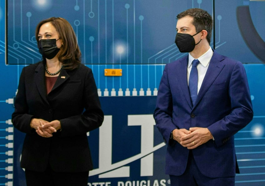the proterra scandal deepens kamala harris pete buttigieg team up to promote electric bus company mired in jennifer granholm connections
