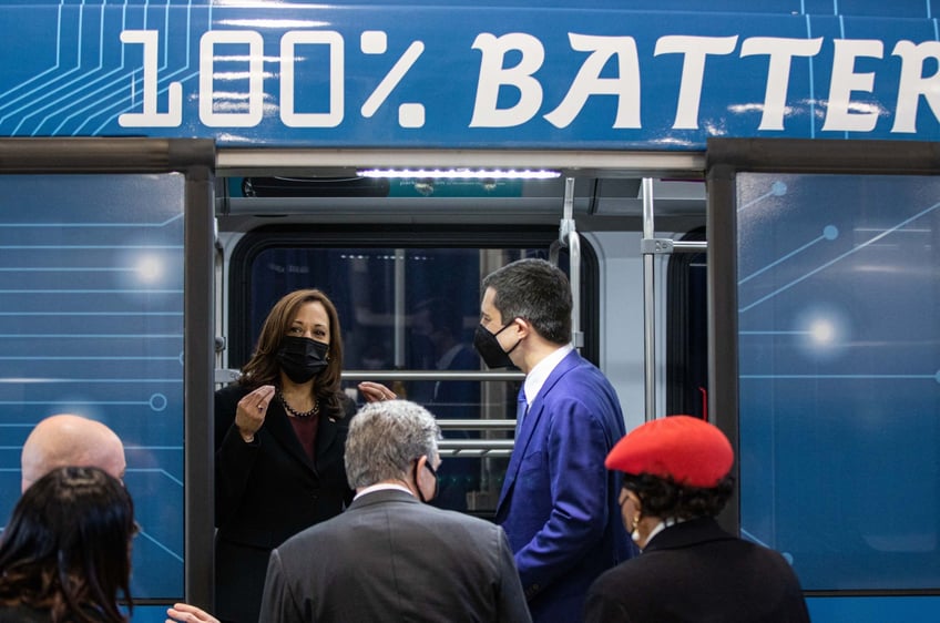 the proterra scandal deepens kamala harris pete buttigieg team up to promote electric bus company mired in jennifer granholm connections