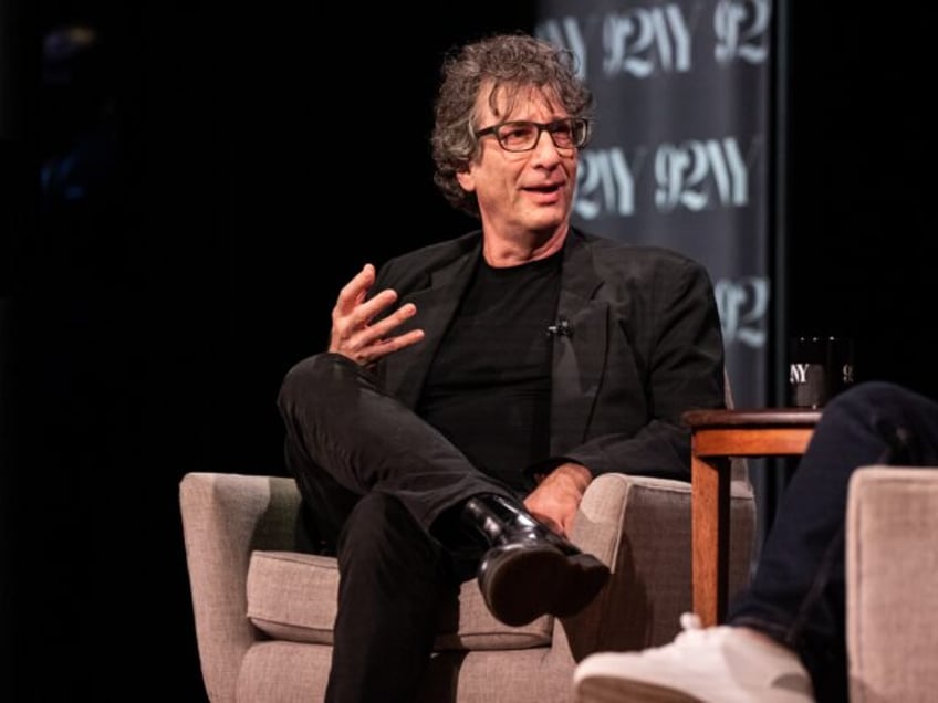 NEW YORK, NEW YORK - AUGUST 22: Author Neil Gaiman discusses his new series “The Sandman