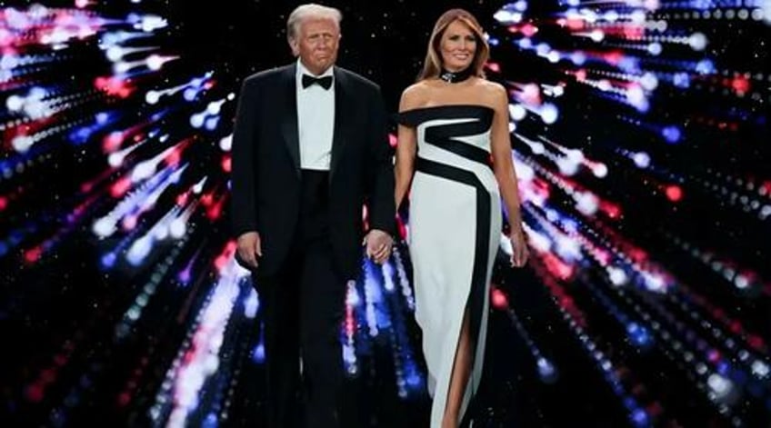 Trump and Melania at a ball. 