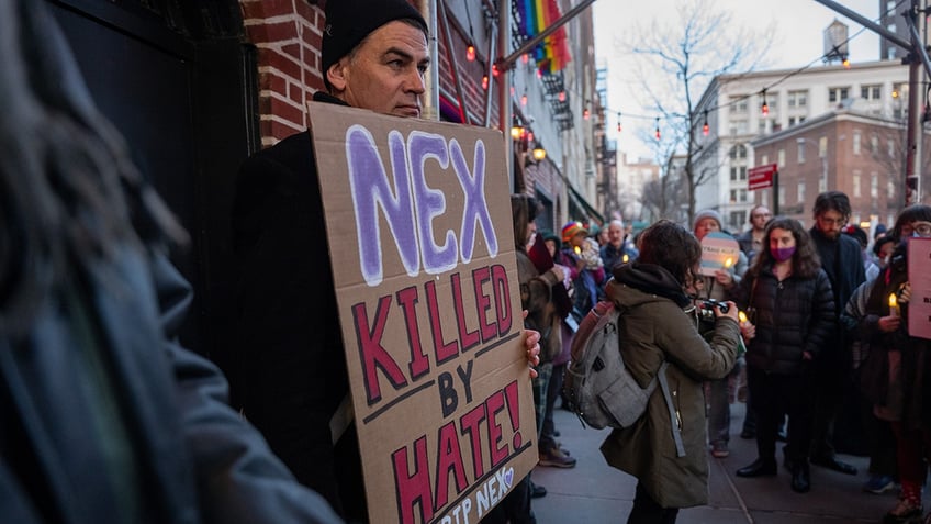 Vigil Held At Stonewall In New York City For Nex Benedict, Non-Binary Teen Who Died In Oklahoma