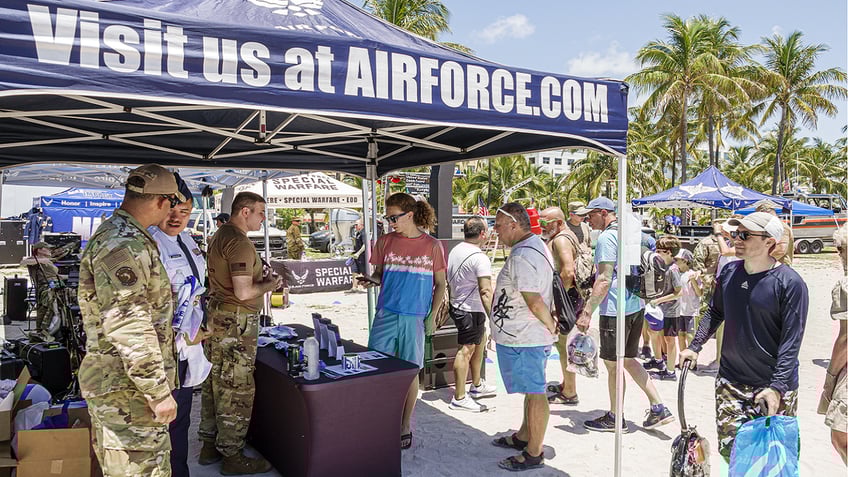 Air Force recruiters at Miami Beach air show