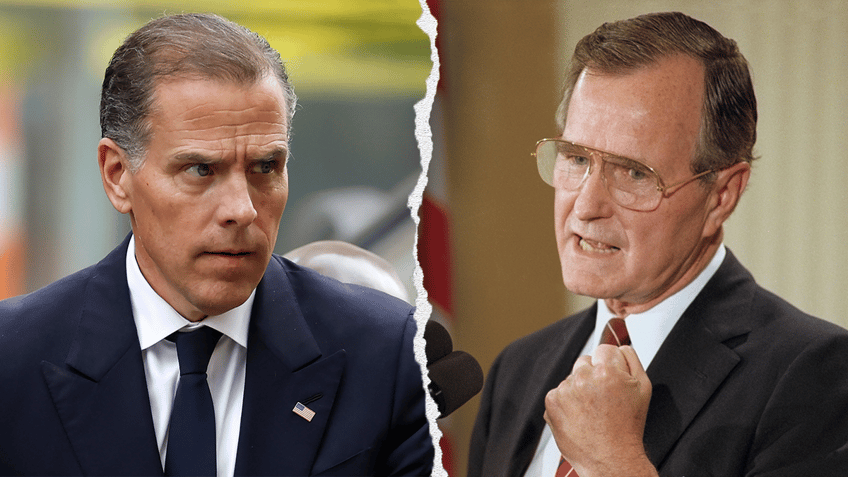 Hunter Biden and George HW Bush split