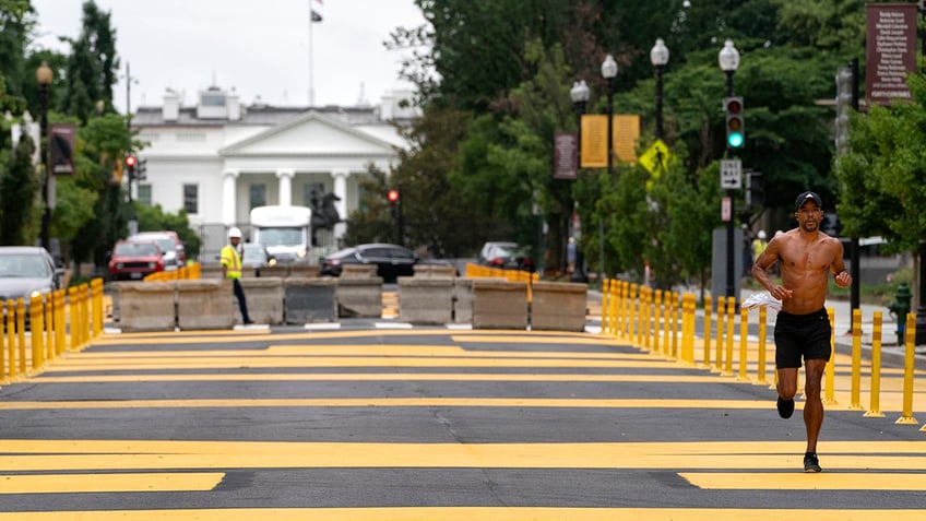 Black Lives Matter Plaza with White House in the background