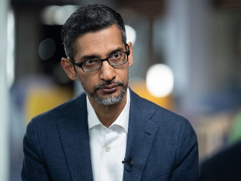 Google's Sundar Pichai looks disturbed