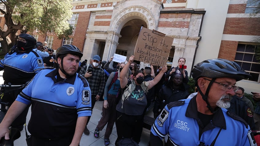 Pro-Palestinian protesters at UCLA