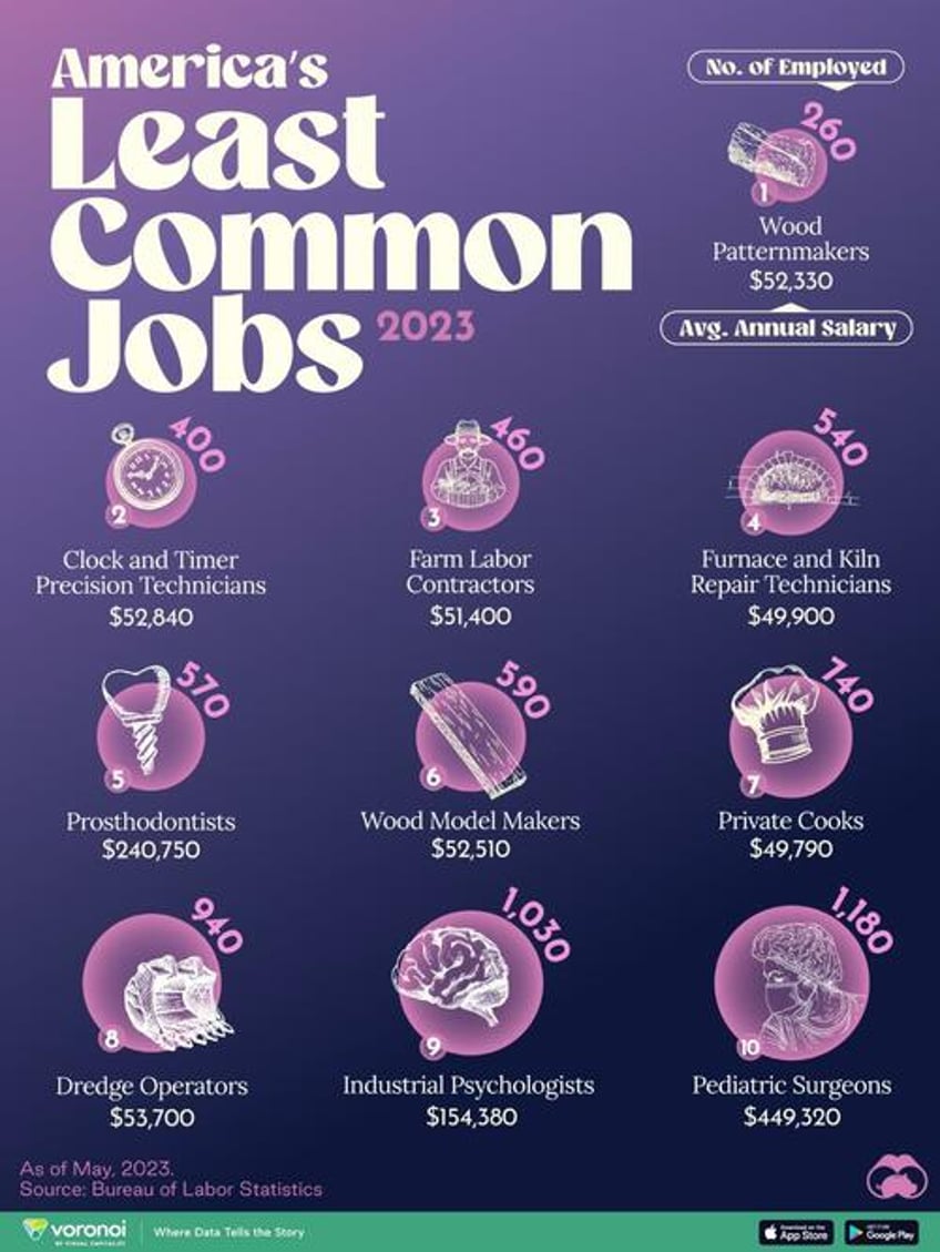 these are americas least common jobs