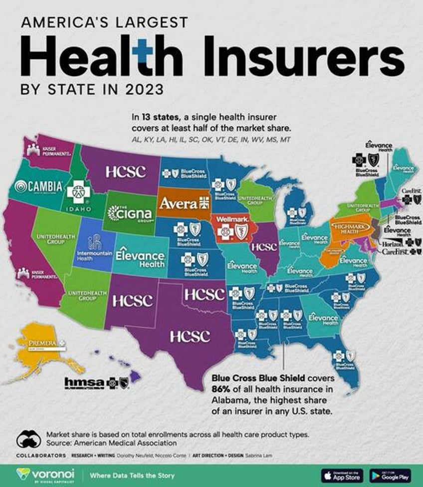 these are americas top health insurance companies by state