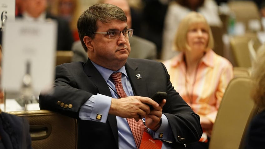 Robert Wilkie, former United States Secretary of Veterans Affairs, listens at the America First Policy Institute America First Agenda Summit in Washington, D.C., on July 26, 2022.