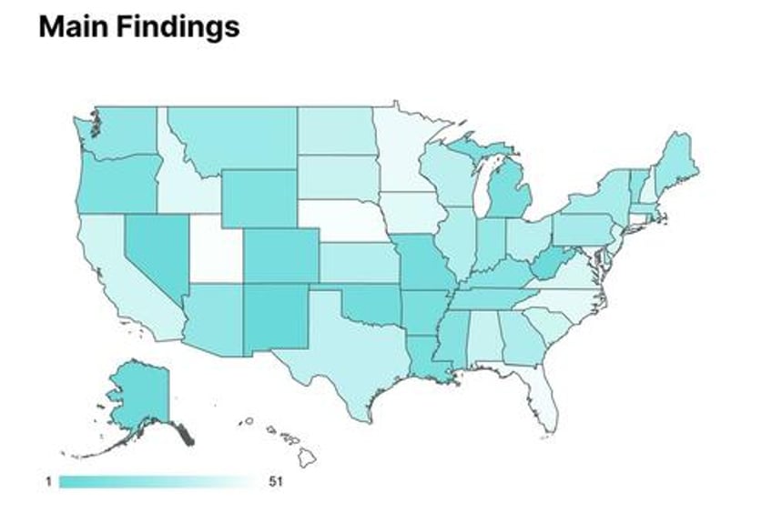 these are the us states with the most drug use