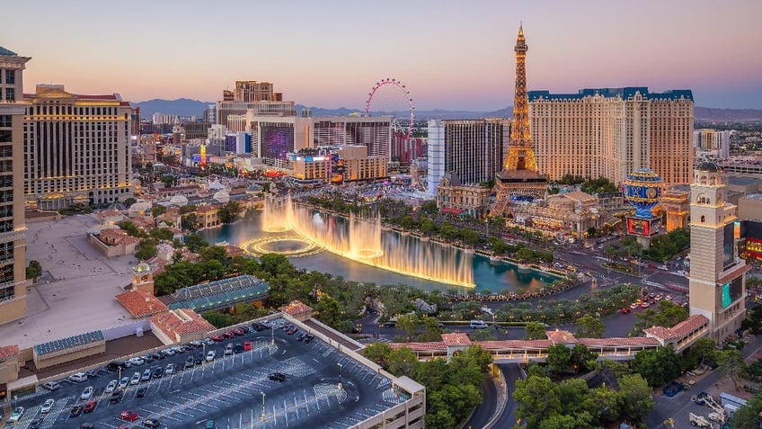 Aerial view of Las Vegas strip