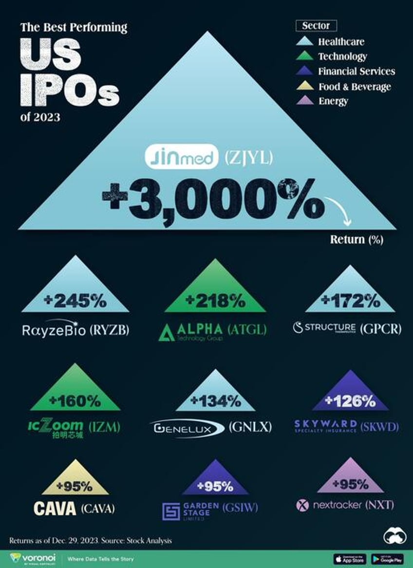 these were the best and worst performing ipos of 2023