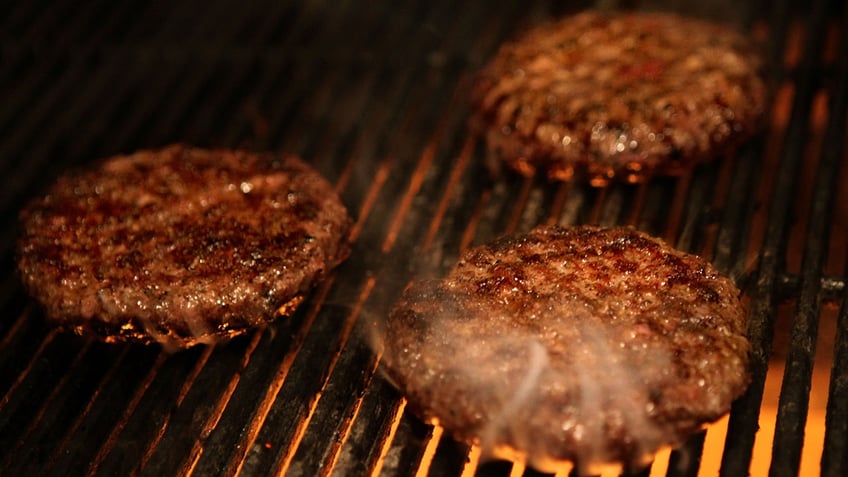 Kobe hamburgers on the grill at Bungalow 44 in Mill Valley, Ca., on Thursday, December 10, 2009. (Photo By Liz Hafalia/The San Francisco Chronicle via Getty Images)