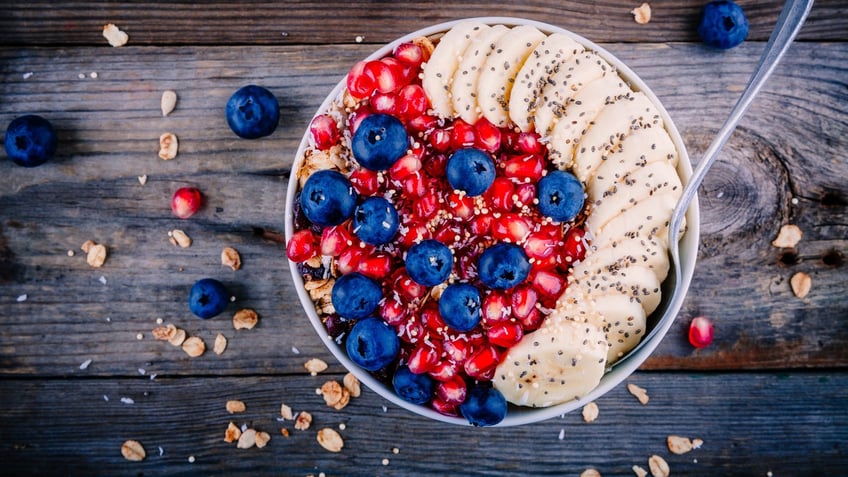 red white and blue fruit salad