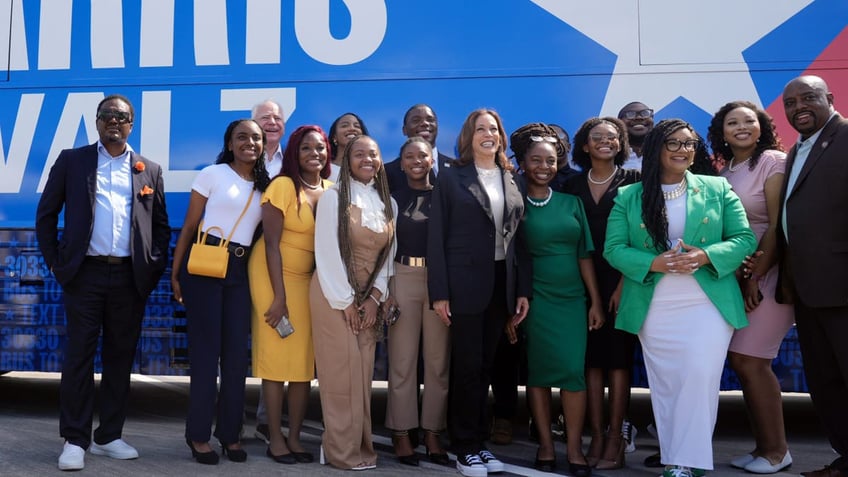 Kamala Harris kicks off a bus tour in Georgia