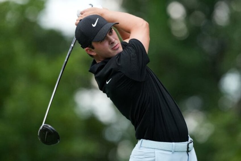 American Davis Thompson fired a nine-under par 62 to grab the lead after the third round o