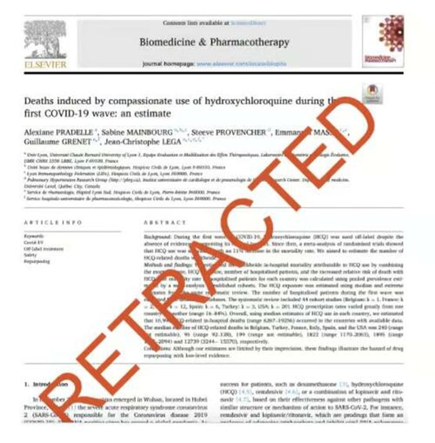 those published 17000 hydroxychloroquine deaths never happened