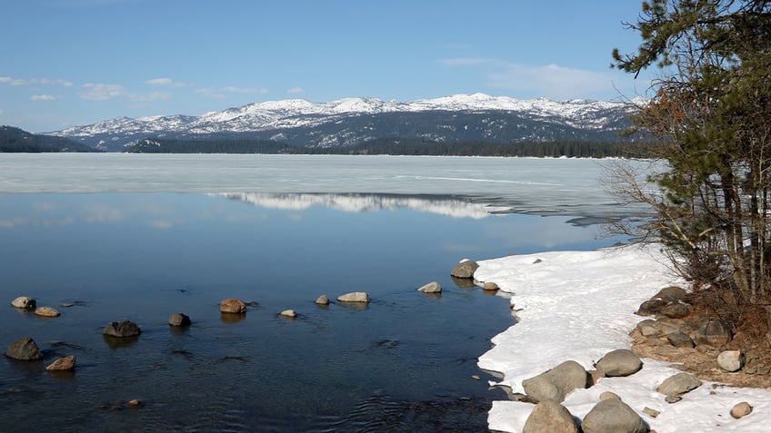 Mountain and lake in Idaho