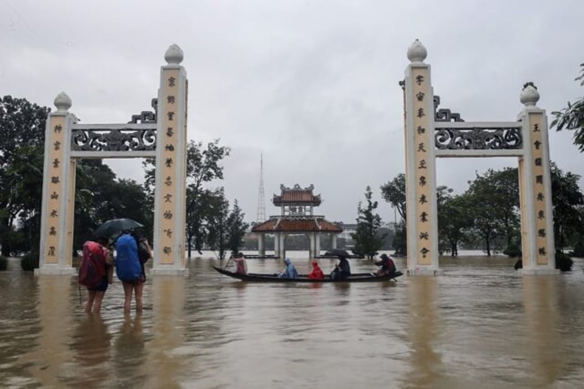 thousands of homes underwater after floods hit vietnam