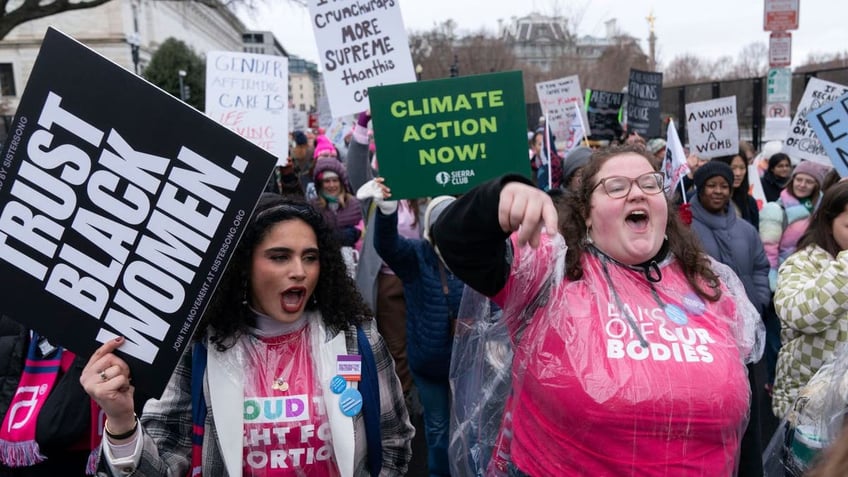 Demonstrators during the People's March,