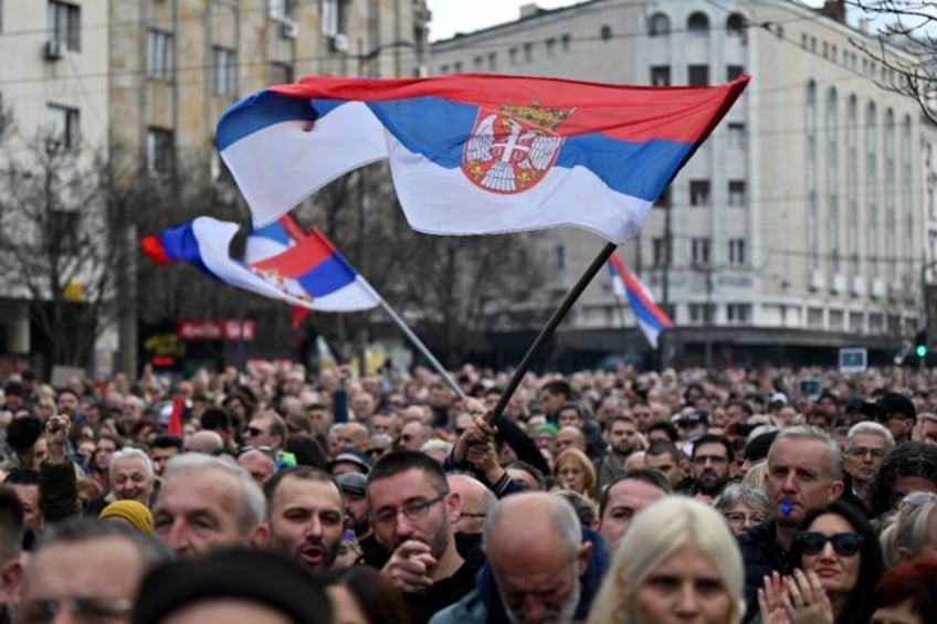 Saturday's protests were a continuation of the first 24-hour blockade of streets in central Belgrade