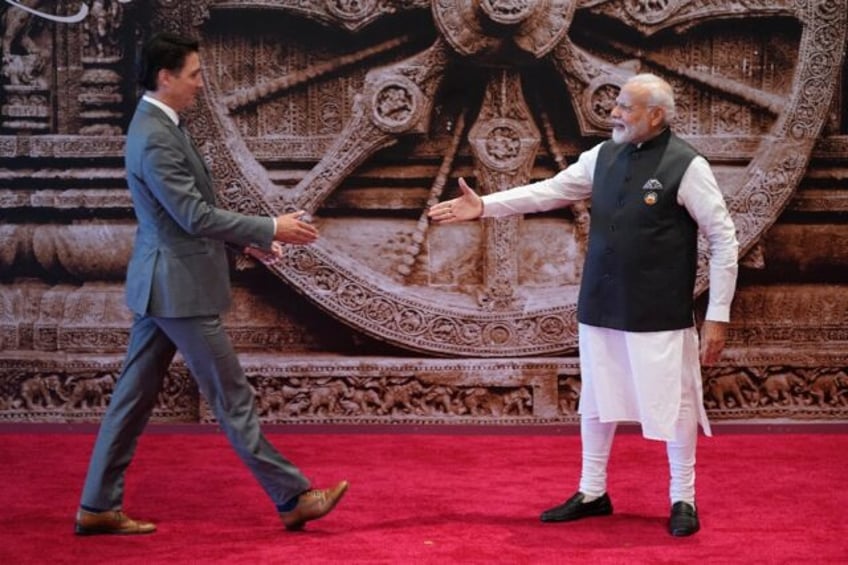 Relations between India and Canada (led by Justin Trudeau (L) and Narendra Modi) have spir