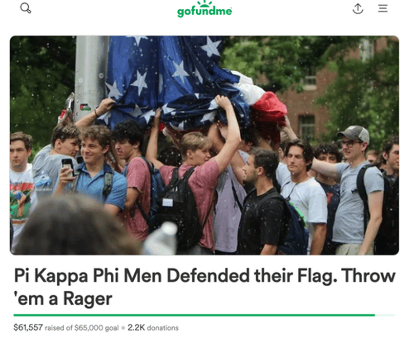 throw em a rager gofundme donations surge for unc frat defending old glory from marxist protesters