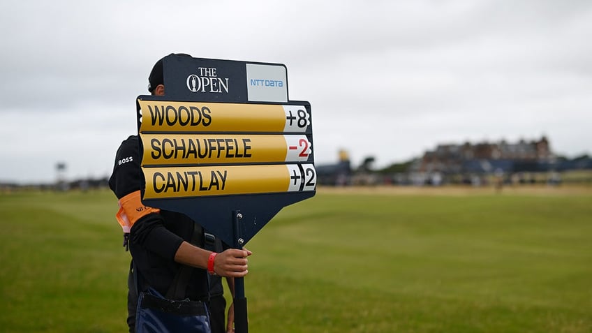 Scoreboard at the British Open