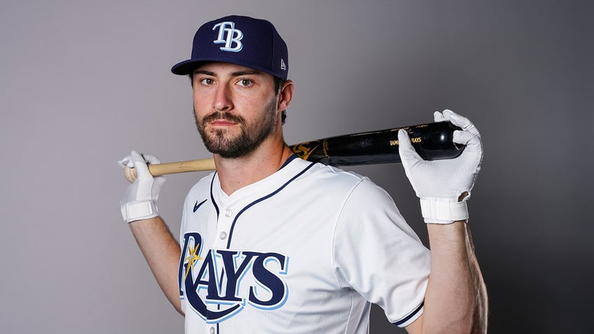 Kameron Misner poses with bat