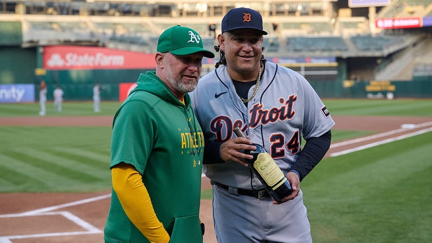 tigers miguel cabrera recovering alcoholic given 90 bottle of wine by athletics as farewell gift