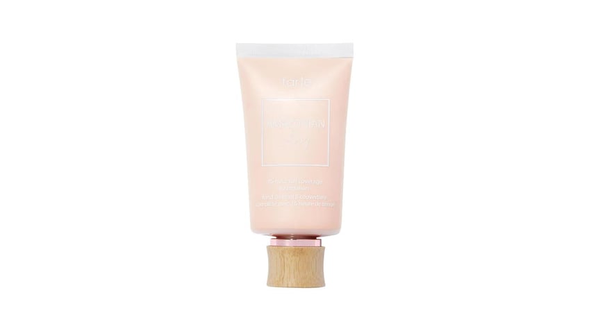 This foundation's whipped, mousse texture feels featherlight.