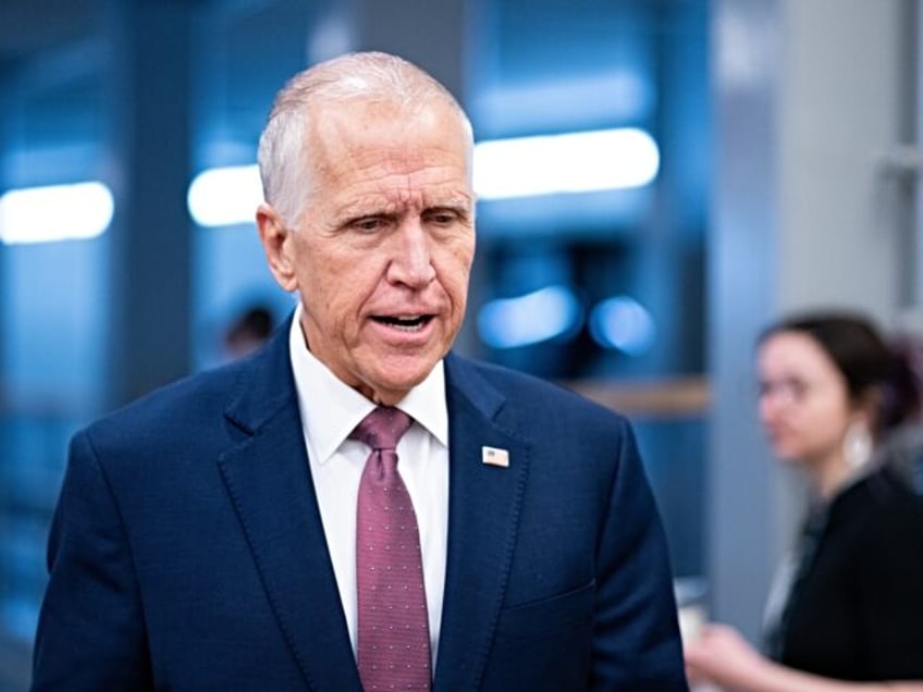 UNITED STATES - APRIL 8: Sen. Thom Tillis, R-N.C., arrives for a vote in the Capitol on Tu