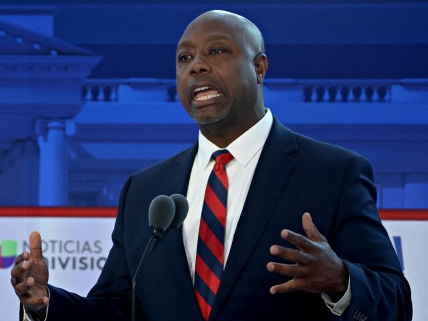 tim scott attacks striking auto workers in first question at gop debate