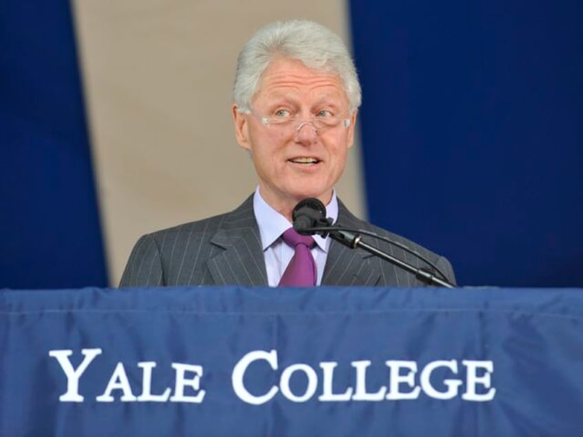 Former President Bill Clinton speaks at Yale Class Day in New Haven, Conn., Sunday, May 23