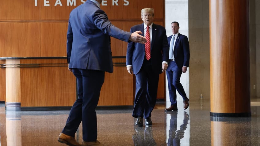 Former President Trump at Teamsters union headquarters