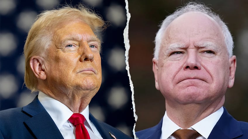 Gov. Tim Walz (right) said he is hoping for rain during President Donald Trump's military parade. 