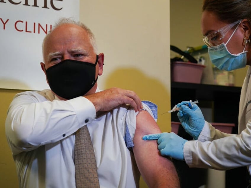 Minnesota Governor Tim Walz gets flu shot