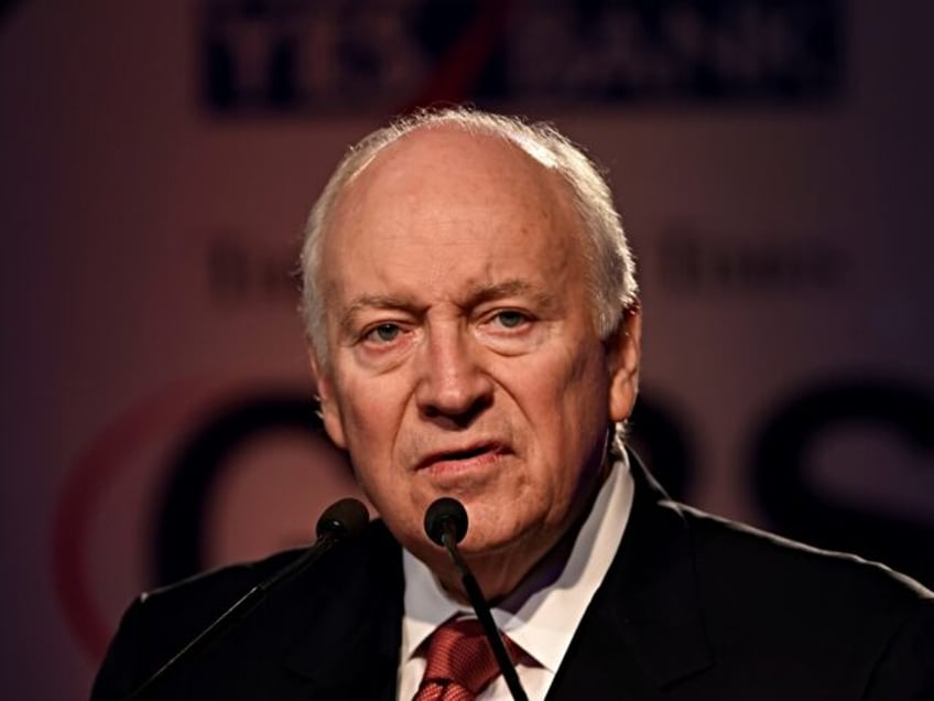 Former vice president of the United States Dick Cheney speaks at the Global Business Summi