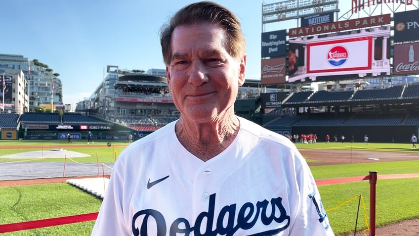 California Senate candidate and former MLB player Steve Garvey spoke to Fox News Digital at Nationals Stadium Wednesday.