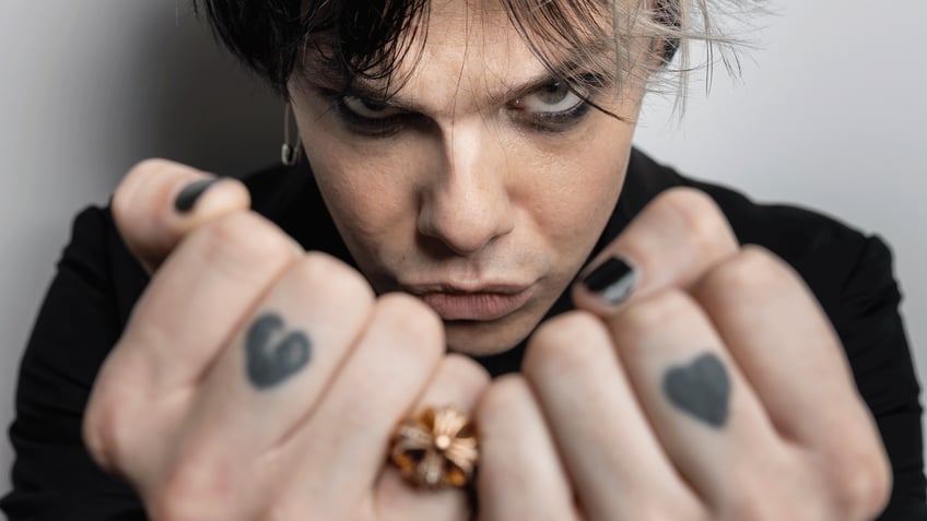 Yungblud poses for portrait photographs in London, Tuesday, March 19, 2024. (Photo by Vianney Le Caer/Invision/AP)