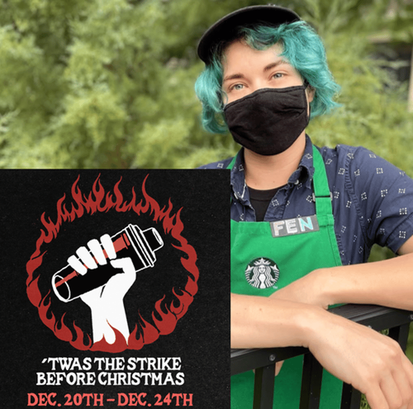 tis the season to strike now starbucks baristas hit picket lines in multi state labor action