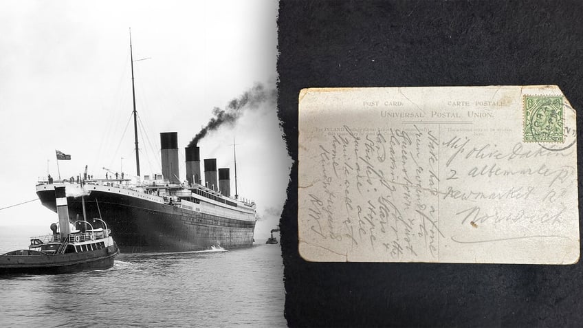 titanic postcard auction