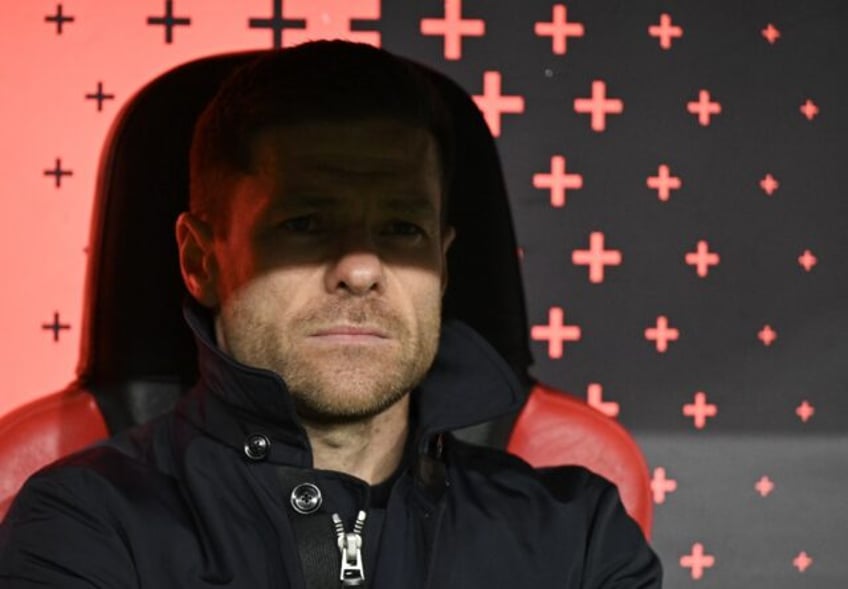 Bayer Leverkusen's Spanish head coach Xabi Alonso