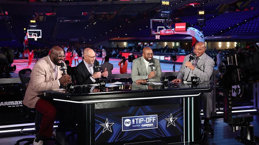 Inside the NBA crew at desk